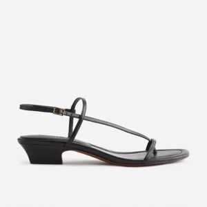 Madewell The Maycie Asymmetric T-Strap Sandal in Black Size 7
